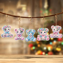 Load image into Gallery viewer, 5Pcs Double Sided Animal Diamond Painting Keychain for Home Birthday Party Decor