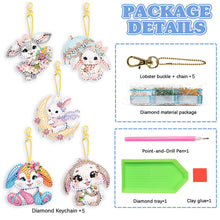 Load image into Gallery viewer, 5Pcs Double Sided Animal Diamond Painting Keychain for Home Birthday Party Decor