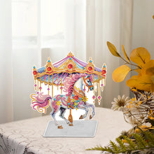Load image into Gallery viewer, Carousel Special Shaped Diamond Painting Desktop Decorations for Adults Beginner