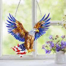 Load image into Gallery viewer, Eagle Diamond Art Hanging Pendant Diamond Painting Home Decor for Window Decor