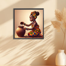 Load image into Gallery viewer, Diamond Painting - Full Round - black girl (30*30CM)