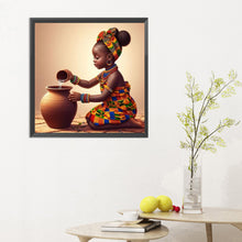 Load image into Gallery viewer, Diamond Painting - Full Round - black girl (30*30CM)