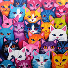 Load image into Gallery viewer, Diamond Painting - Full Round - Colorful cats (30*30CM)