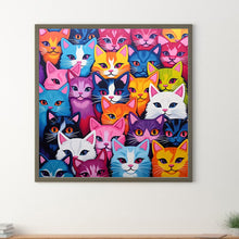 Load image into Gallery viewer, Diamond Painting - Full Round - Colorful cats (30*30CM)