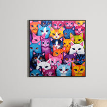 Load image into Gallery viewer, Diamond Painting - Full Round - Colorful cats (30*30CM)