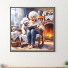 Load image into Gallery viewer, Diamond Painting - Full Round - happy grandma (40*40CM)