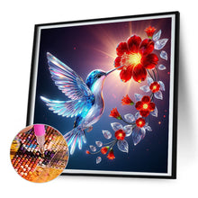 Load image into Gallery viewer, Diamond Painting - Full Round - Bird holding flower in mouth (30*30CM)