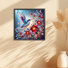 Load image into Gallery viewer, Diamond Painting - Full Round - Bird holding flower in mouth (30*30CM)