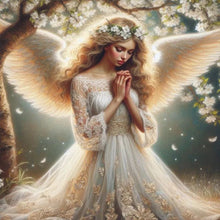 Load image into Gallery viewer, Diamond Painting - Full Round - praying angel girl (30*30CM)