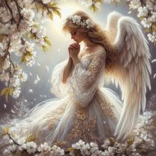 Load image into Gallery viewer, Diamond Painting - Full Round - praying angel girl (30*30CM)