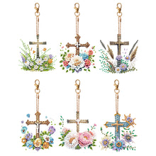 Load image into Gallery viewer, 5/6Pcs Special Shape Double Sided Diamond Painting Keychain for Beginners Adults