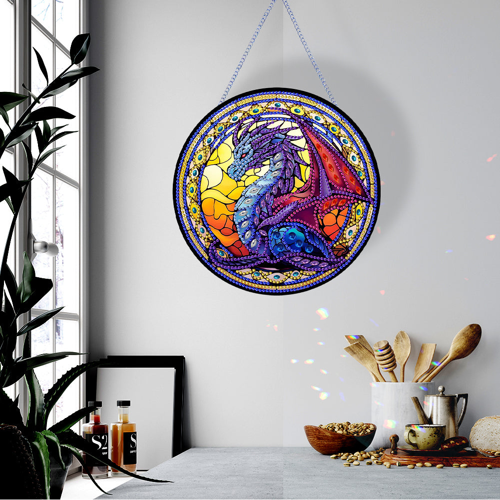 Pterosaur Diamond Painting Art Pendant Acrylic Diamond Drawing Hanging Ornament