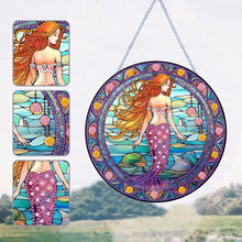 Load image into Gallery viewer, Mermaid Diamond Painting Art Pendant Acrylic Diamond Drawing Hanging Ornament