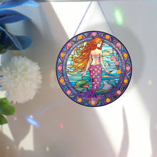 Load image into Gallery viewer, Mermaid Diamond Painting Art Pendant Acrylic Diamond Drawing Hanging Ornament