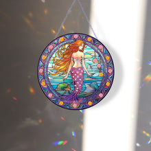 Load image into Gallery viewer, Mermaid Diamond Painting Art Pendant Acrylic Diamond Drawing Hanging Ornament
