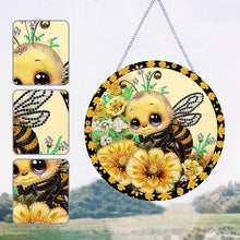 Load image into Gallery viewer, Bee Diamond Painting Art Pendant Animal Acrylic Diamond Drawing Hanging Ornament