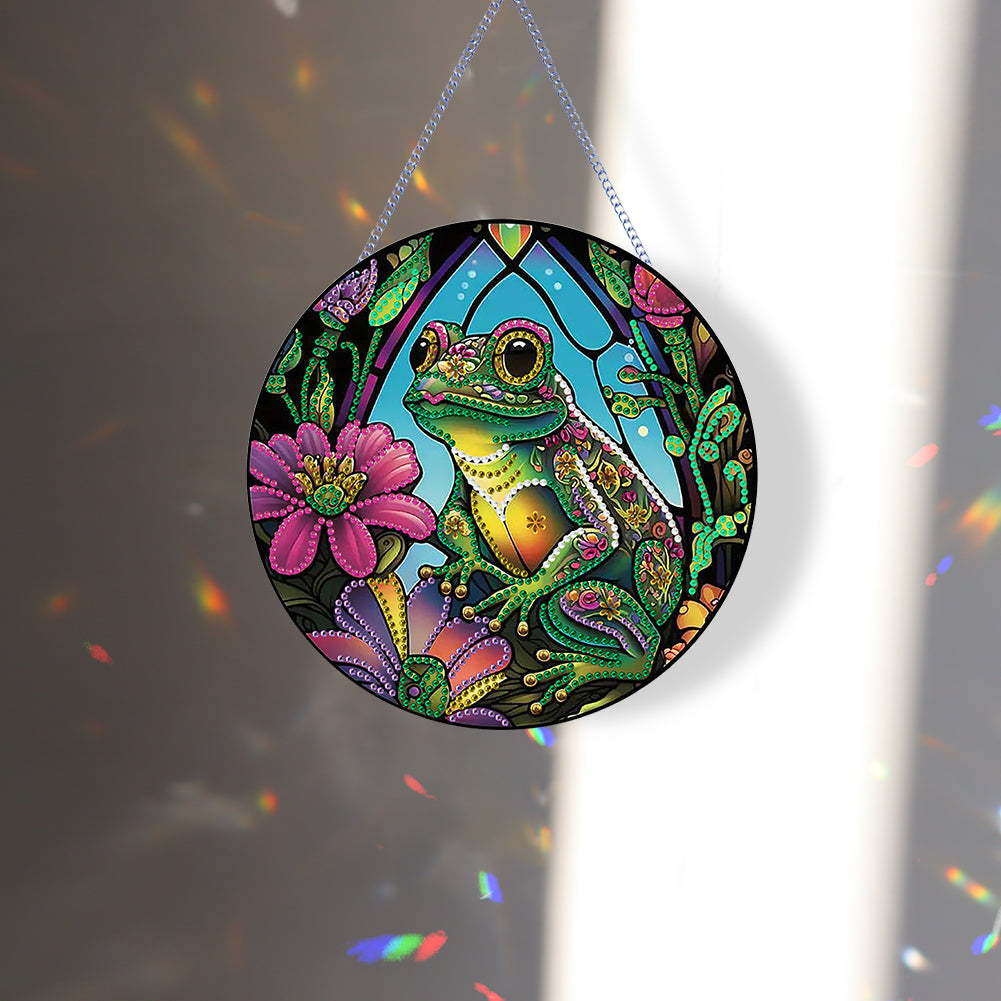 Frog Diamond Painting Art Pendant Animal Acrylic Diamond Painting Hanging Decor