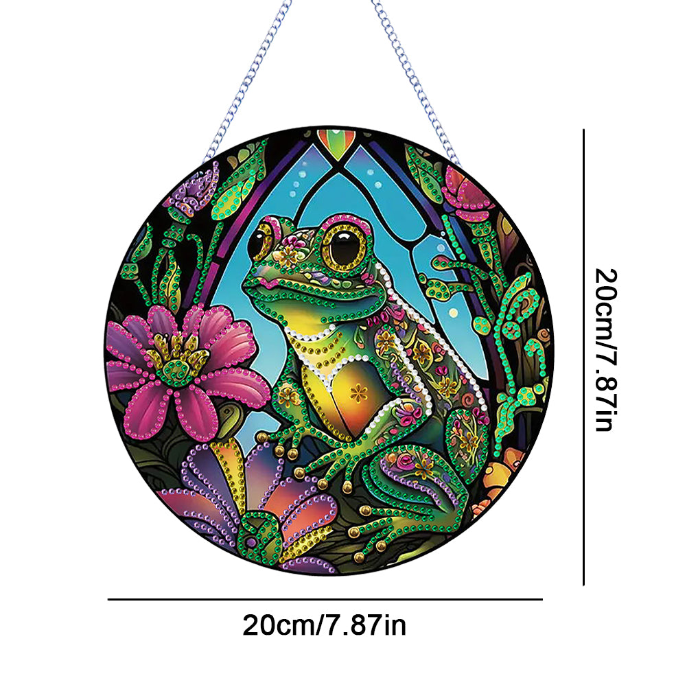 Frog Diamond Painting Art Pendant Animal Acrylic Diamond Painting Hanging Decor