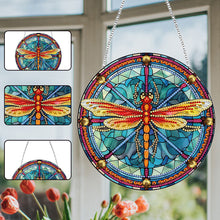 Load image into Gallery viewer, Dragonfly Diamond Painting Art Pendant Colorful Diamond Drawing Hanging Ornament