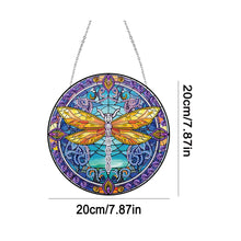 Load image into Gallery viewer, Dragonfly Diamond Painting Art Pendant Colorful Diamond Drawing Hanging Ornament