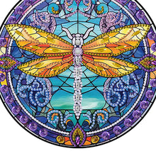 Load image into Gallery viewer, Dragonfly Diamond Painting Art Pendant Colorful Diamond Drawing Hanging Ornament