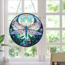 Load image into Gallery viewer, Dragonfly Diamond Painting Art Pendant Colorful Diamond Drawing Hanging Ornament