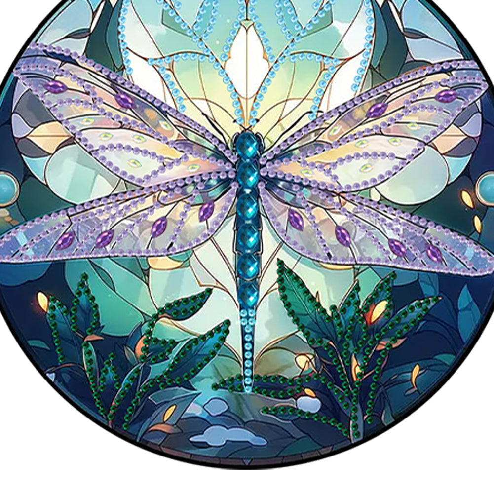 Dragonfly Diamond Painting Art Pendant Colorful Diamond Drawing Hanging Ornament