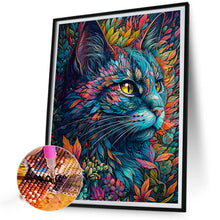 Load image into Gallery viewer, Diamond Painting - Full Round - leaf cat (40*50CM)