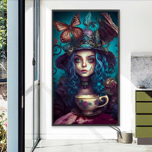 Load image into Gallery viewer, Diamond Painting - Full Round - blue hair girl (40*70CM)