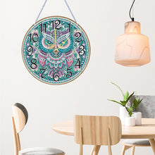 Load image into Gallery viewer, Wooden Animal Special Shaped DIY Diamond Painting Clock Kit Hanging Sign Decor