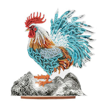 Load image into Gallery viewer, Wooden Rooster Animal Diamond Painting Desktop Ornaments Kit for Adults Beginner