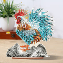 Load image into Gallery viewer, Wooden Rooster Animal Diamond Painting Desktop Ornaments Kit for Adults Beginner