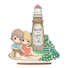 Load image into Gallery viewer, Wooden Figure Desktop Diamond Art Kits Colorful Precious Moment Dolls Cute Dolls