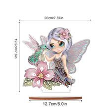 Load image into Gallery viewer, Wooden Big Eyes Girl 5D DIY Diamond Art Tabletop Decorations for Adults Beginner