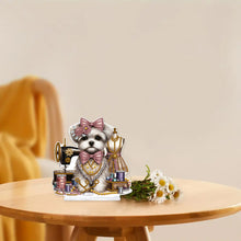 Load image into Gallery viewer, Dog Special Shaped Animal Desktop Diamond Art Kits for Home Office Desktop Decor