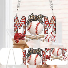 Load image into Gallery viewer, Mom Baseball Art Diamond Painting Hanging Pendant Acrylic Home Windows Decor