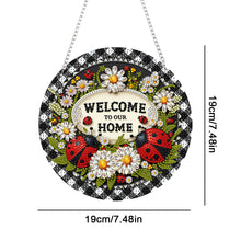 Load image into Gallery viewer, Suncatcher Welcome Sign Diamond Painting Art Pendant Colorful Home Windows Decor