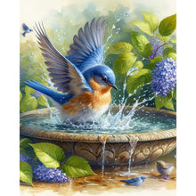 Load image into Gallery viewer, Diamond Painting - Full Round - Birds playing in water (40*50CM)