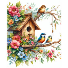 Load image into Gallery viewer, Diamond Painting - Full Round - hut and bird (40*50CM)