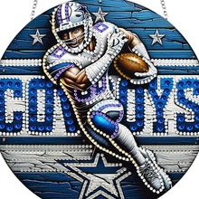 Load image into Gallery viewer, Rugby Player Diamond Painting Art Pendant Acrylic Diamond Painting Hanging Decor