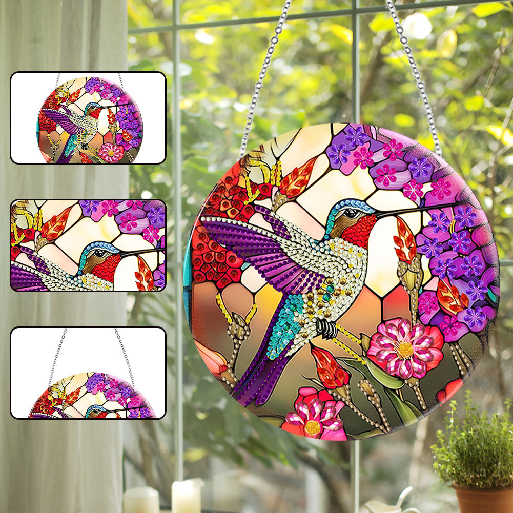 Animal Diamond Painting Art Pendant Colorful Acrylic Crystal Painting Ornaments