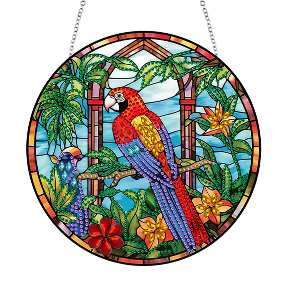 Animal Diamond Painting Art Pendant Colorful Acrylic Crystal Painting Ornaments