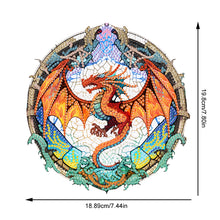 Load image into Gallery viewer, Acrylic Stained Glass Dragon Flower Colorful Diamond Painting Hanging Pendant