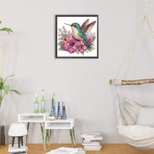 Load image into Gallery viewer, Diamond Painting - Partial Special Shaped - green hummingbird (30*30CM)