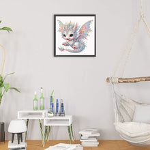 Load image into Gallery viewer, Diamond Painting - Partial Special Shaped - Colorful Feather Dragon (30*30CM)