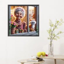 Load image into Gallery viewer, Diamond Painting - Full Round - Granny and little girl with afro hair (30*30CM)