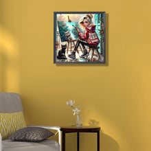 Load image into Gallery viewer, AB Diamond Painting - Full Round - modern art girl (40*40CM)