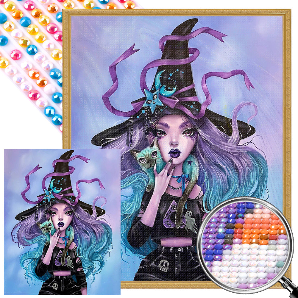 AB Diamond Painting - Full Round - magic witch (40*50CM)