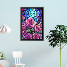 Load image into Gallery viewer, AB Diamond Painting - Full Round - rose glass art (40*60CM)
