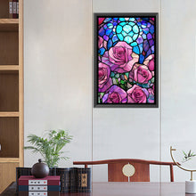 Load image into Gallery viewer, AB Diamond Painting - Full Round - rose glass art (40*60CM)